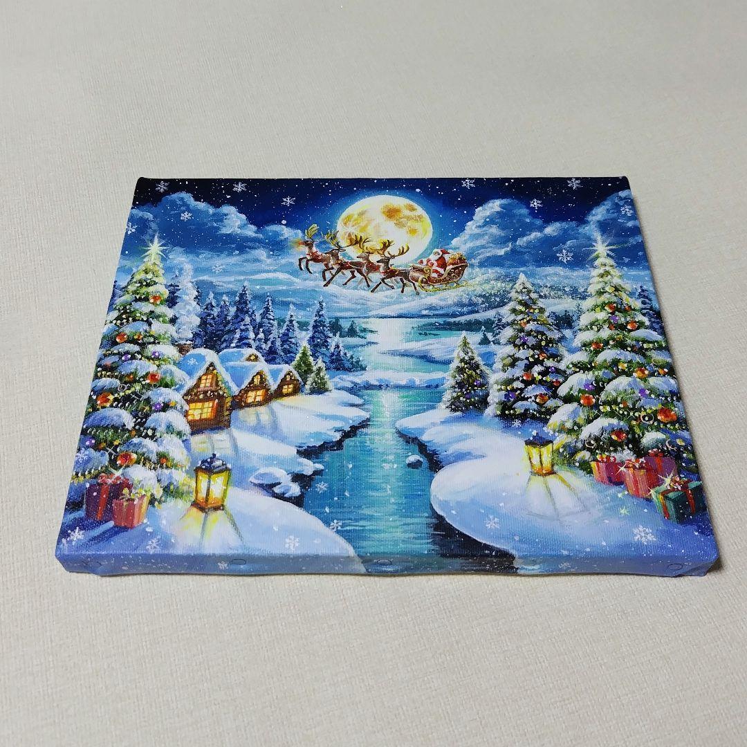 8*！様 【Happy Christmas】アクリル画 F3 風景画 絵画