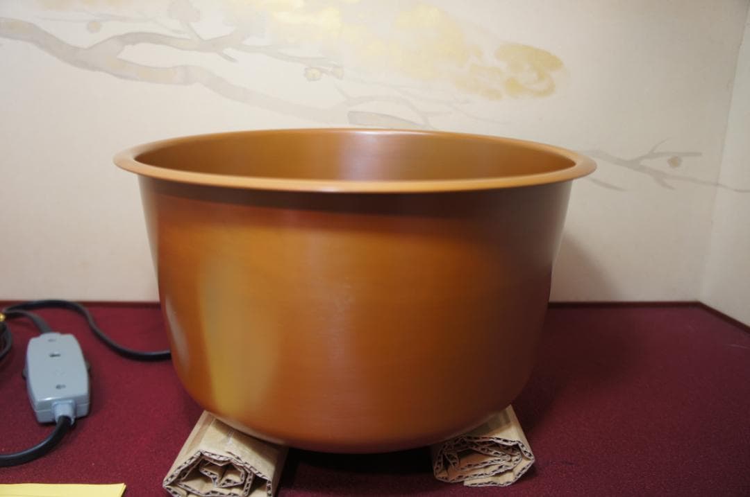 ☆美品 立礼棚卓用 銅風炉 銅製丸炉 400W(可変)炭型 電熱器送料込み