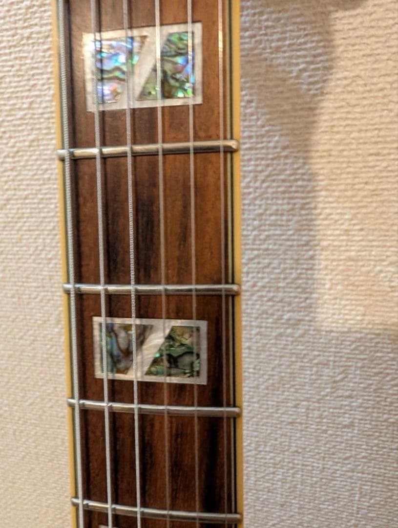 良品、フルアコギター、Ibanez AF105 NT パーツ一部交換