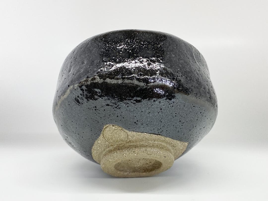 香野壮明 大樋焼 梅山窯 黒茶碗 黒楽 茶道具