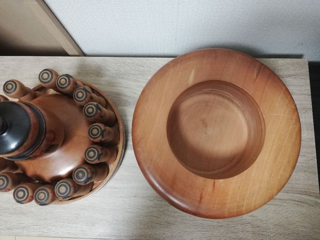 創作こけし　名工陳野原幸紀　伝統工芸品　二段構造　土湯系　インテリア　入れ子