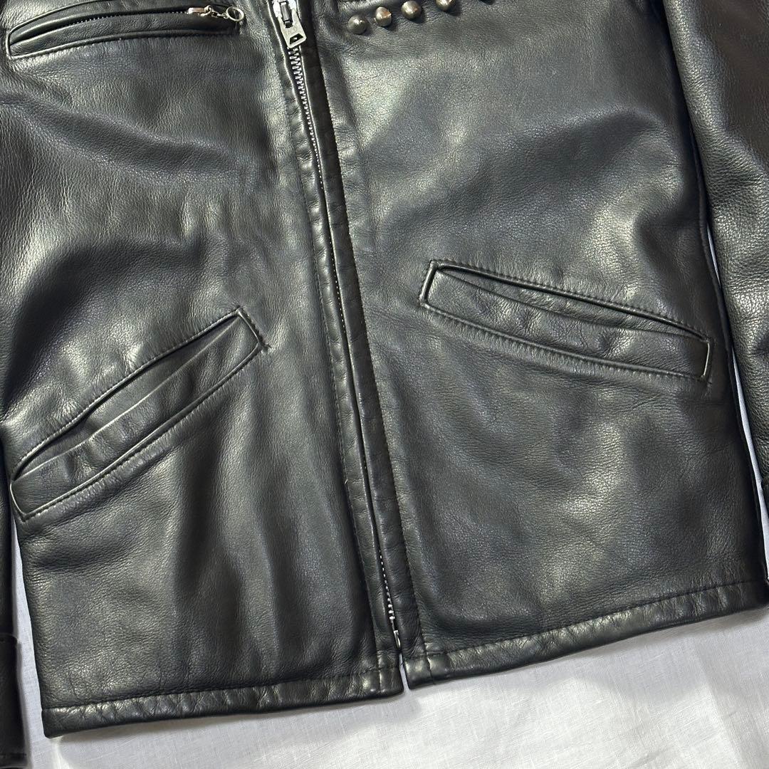 USA製 ショット レザージャケット シングルライダース 544 スタッズ 黒