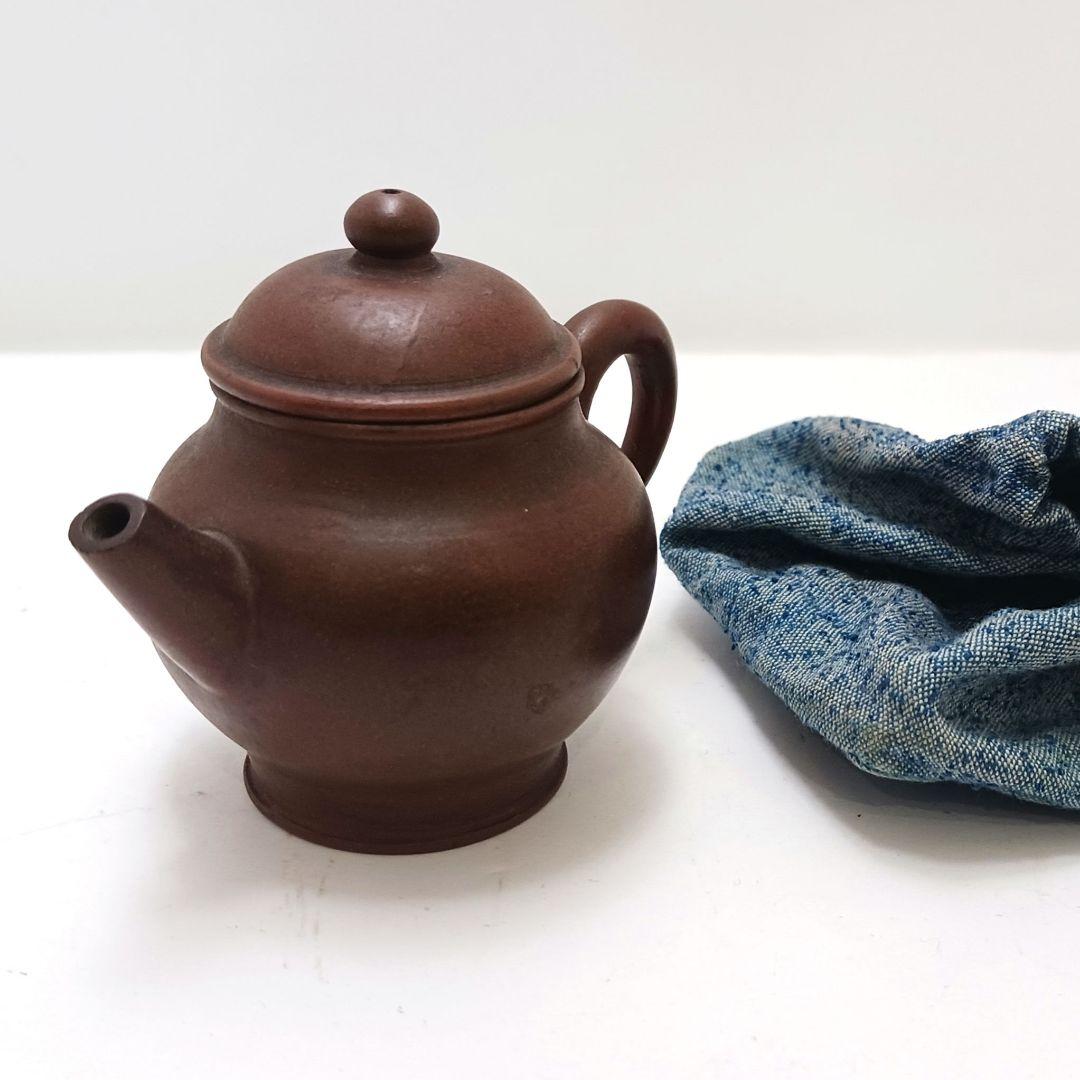 中国古玩 小振り 朱泥急須 紫砂壷 時代品 煎茶道具　の