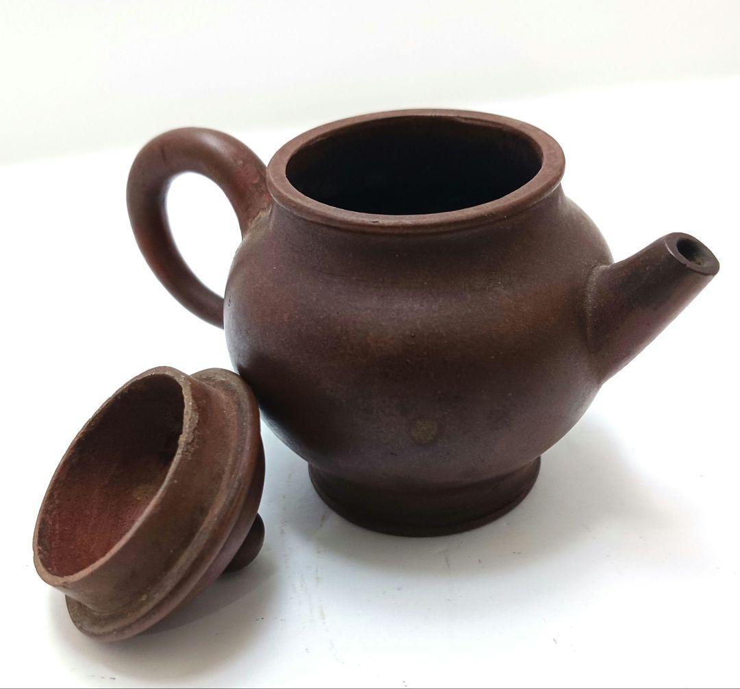 中国古玩 小振り 朱泥急須 紫砂壷 時代品 煎茶道具　の