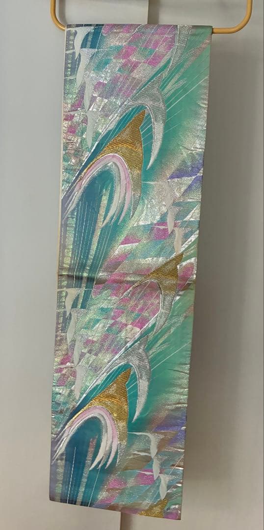 振袖一式セット　振袖/長襦袢/袋帯/他… 着丈160㎝以上　袖丈109㎝　ブルー