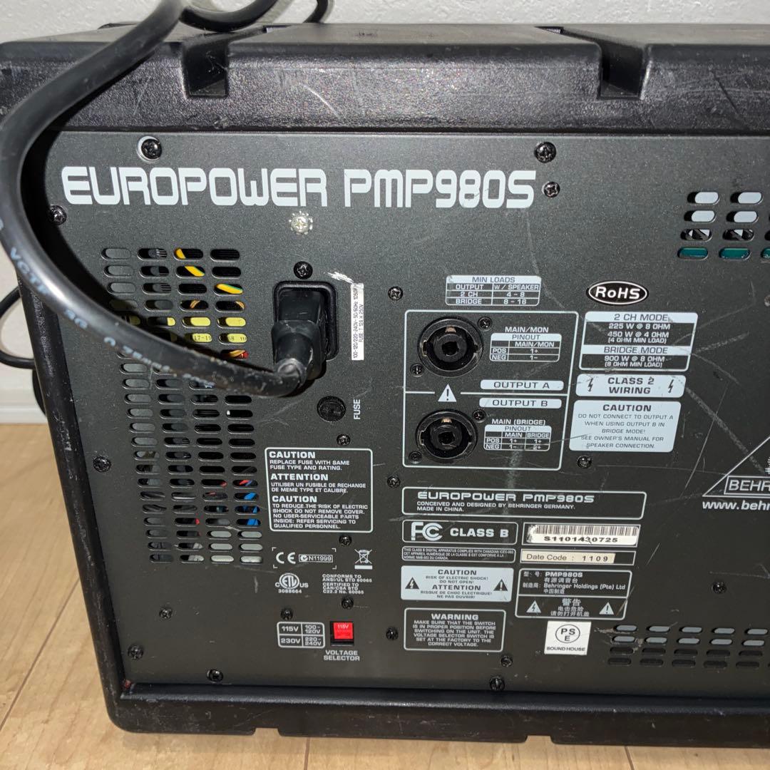 BEHRINGER パワードミキサー EUROPOWER PMP980S