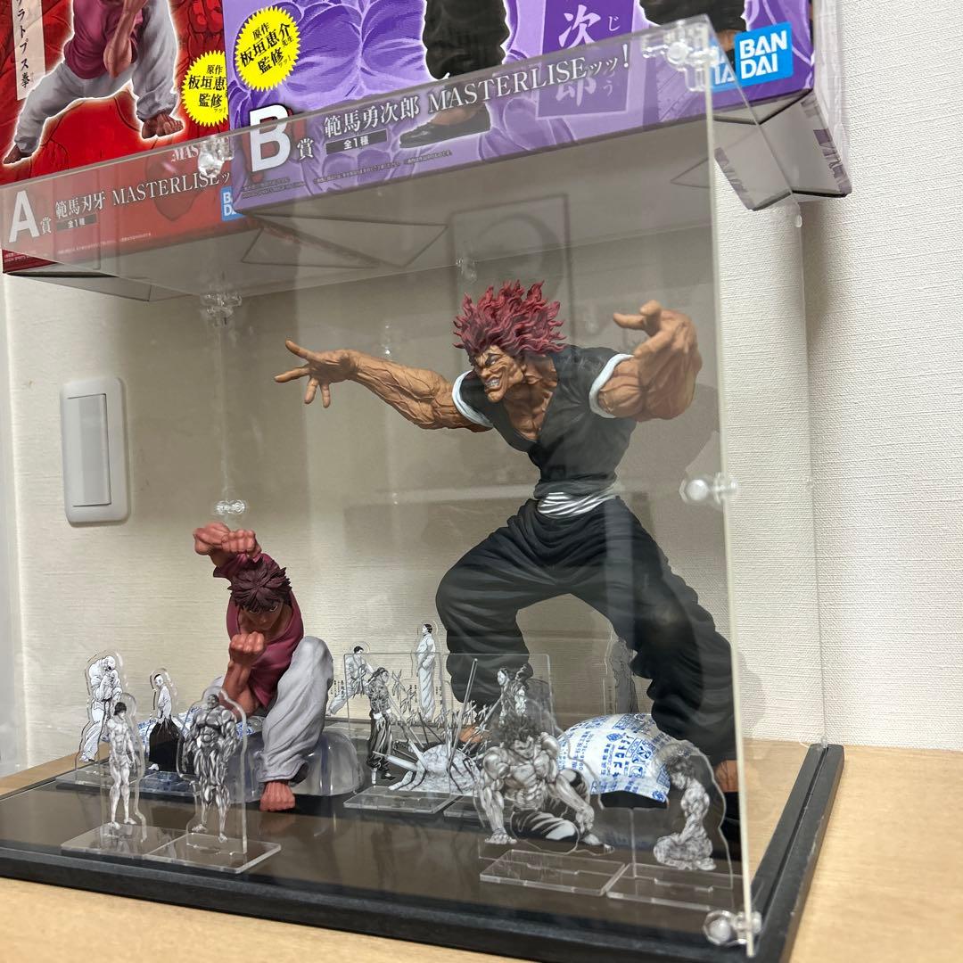 【開封品】一番くじ 刃牙 A・B賞セット売り 展示用アクリルケース付き おまけ付