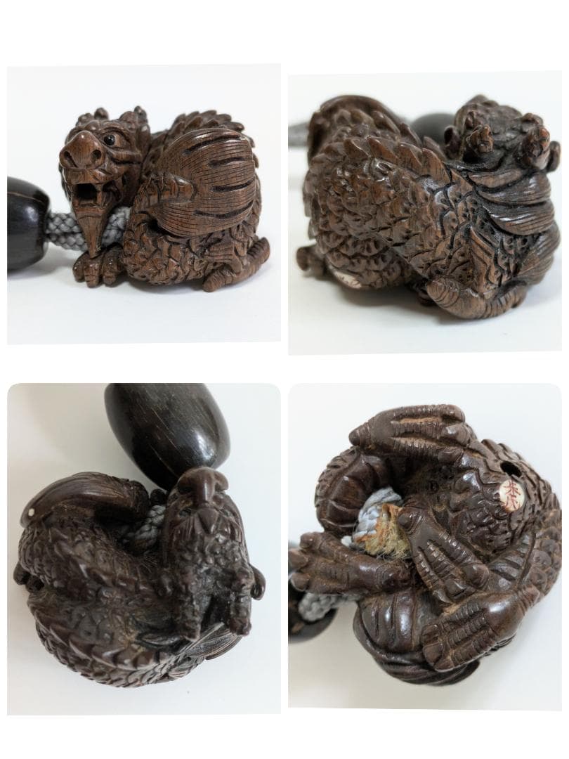 印籠 根付 セット まとめ 七宝焼 木目調 アンティーク 緒締 レトロ 龍 鶏等