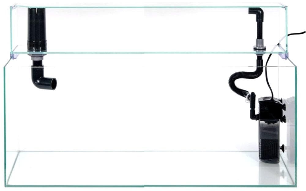 Ｖ３ポンプ付スレンダー９００　水槽　オーバーフロー水　ガラス製　簡単２段式水槽に