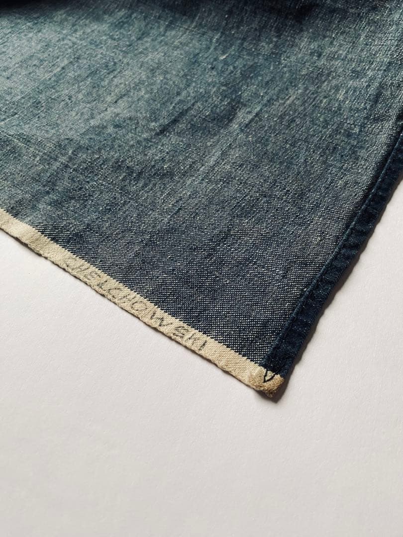 50s60s 耳付き ビンテージ デニム エプロン インディゴ