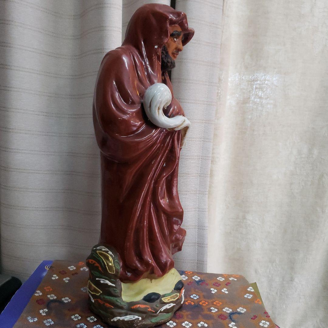 Ｂフライデー　九谷焼 陶器製 茶色 赤達磨像 置物