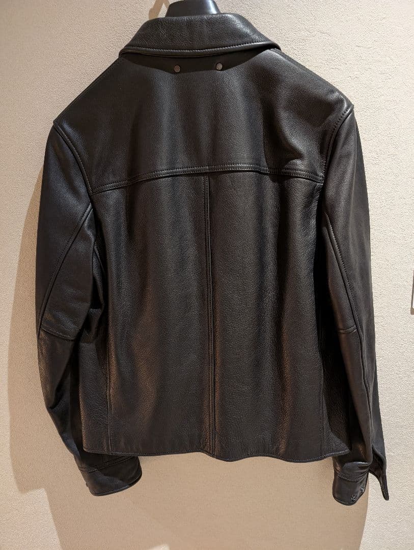 【美品】COACH　ジャケット　牛革　ブラック　コーチ　シングル