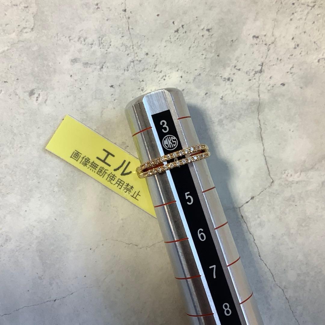 スタージュエリー ダイヤモンド 2連リング K18 ハーフエタニティ