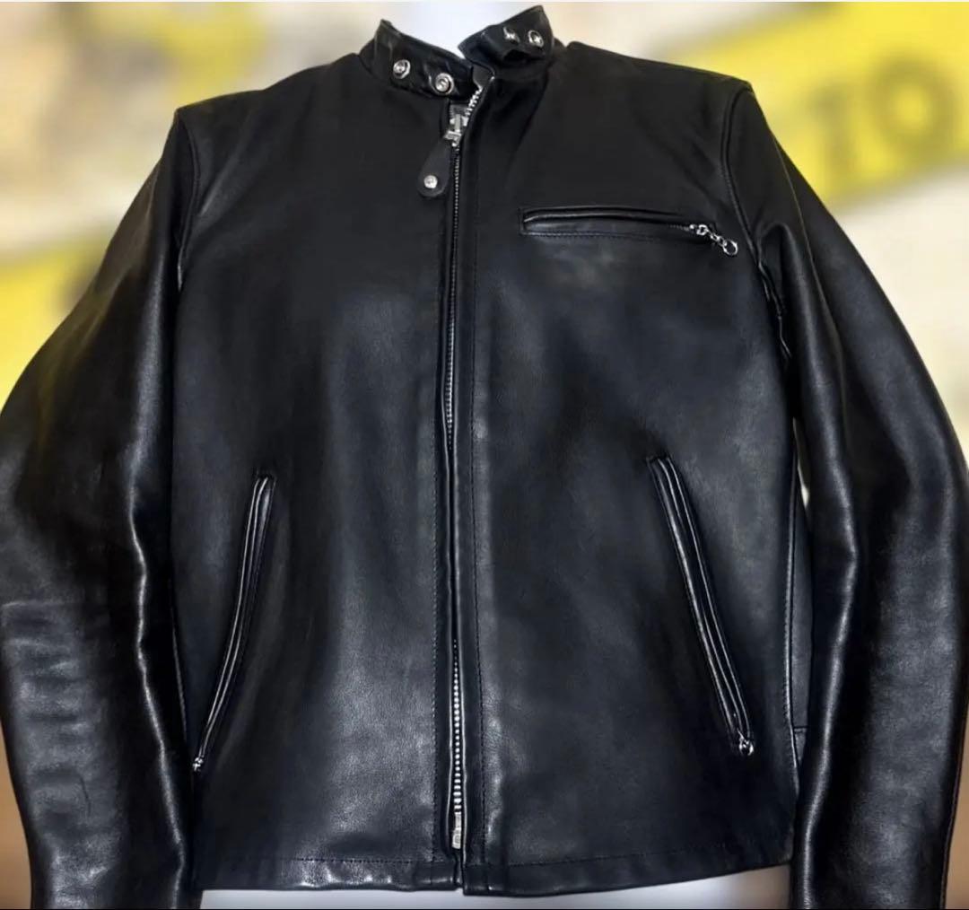 超美品‼️最新型schott641 38インチ　ライダースインナーボア付