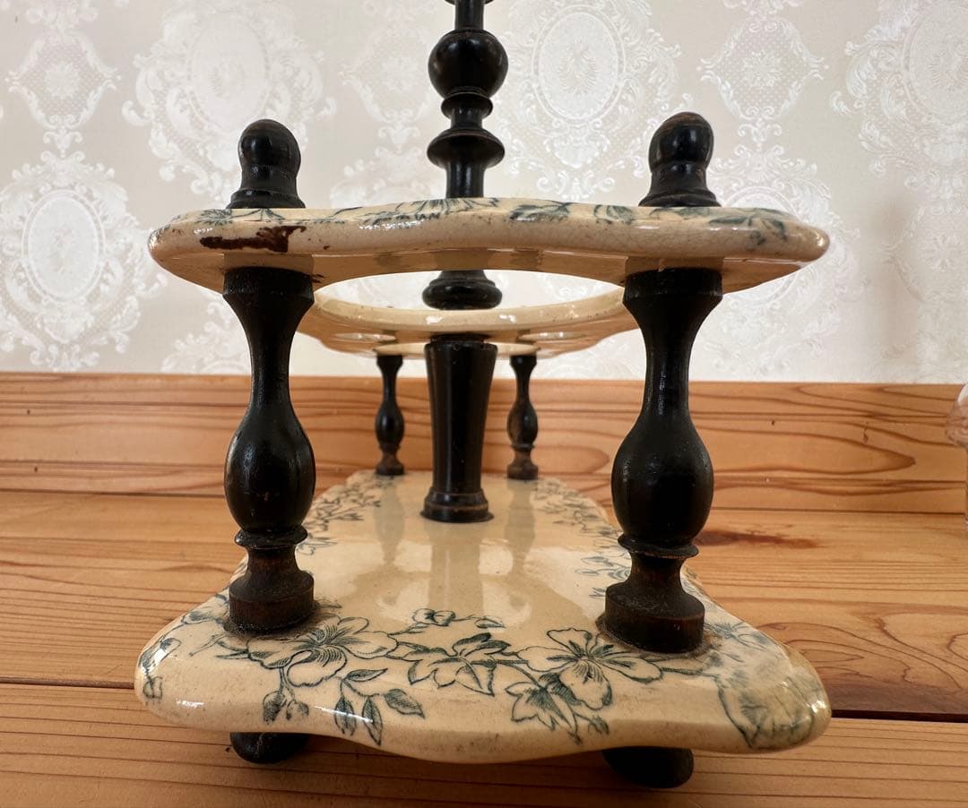 フランスアンティーク　サルグミンヌ　オイル&ビネガー　陶器フルセット　ナポレオン