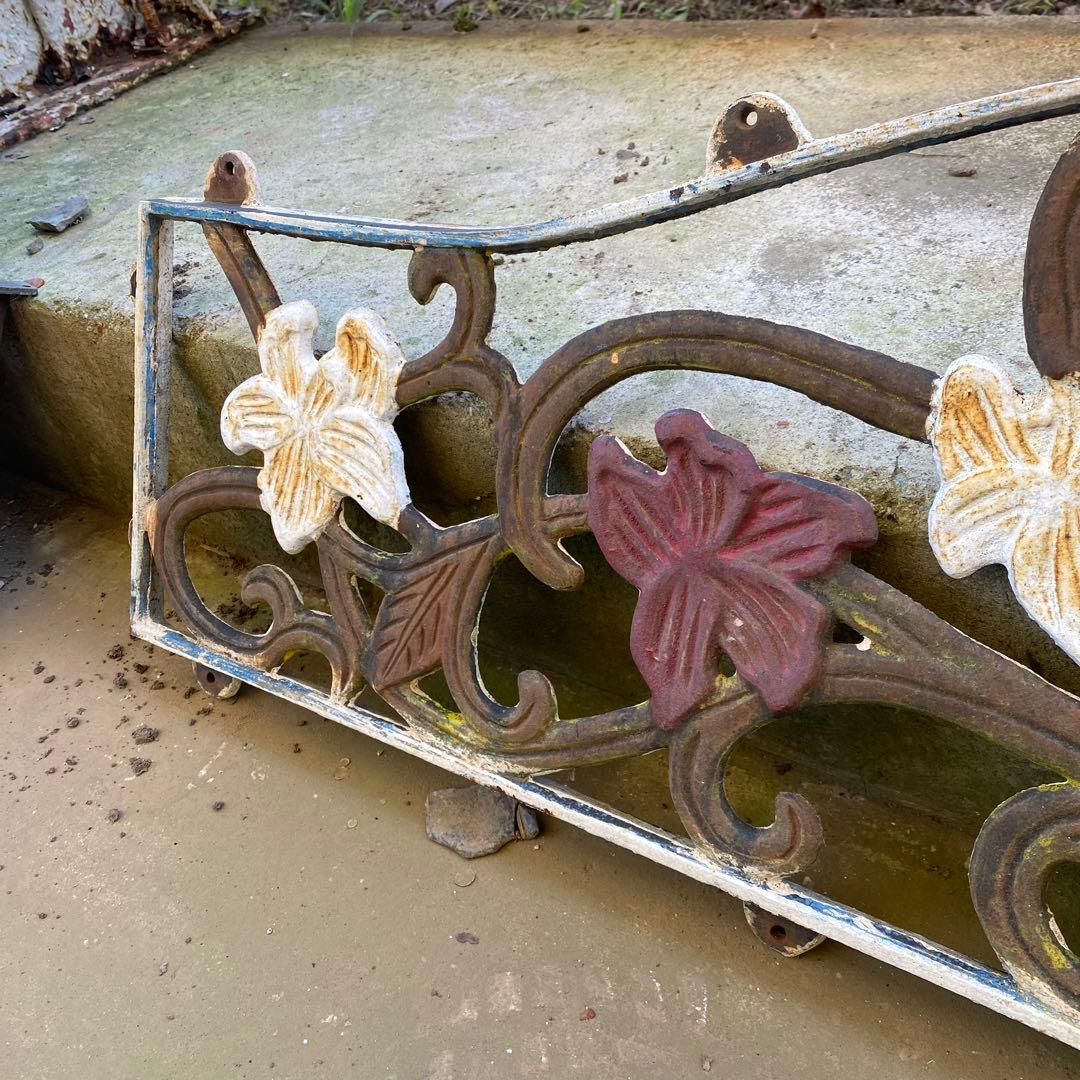 [匿名配送]ガーデンフェンス　アンティーク　ジャンクガーデン　アイアン　シャビー