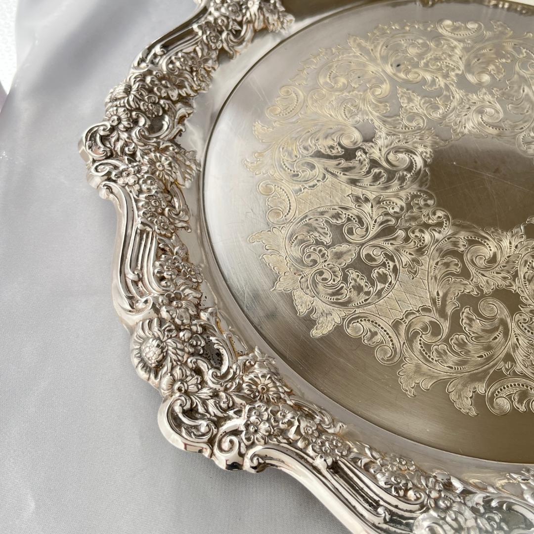 【英国】 ギャラリートレー / ドリンクトレー サークル型 37cm