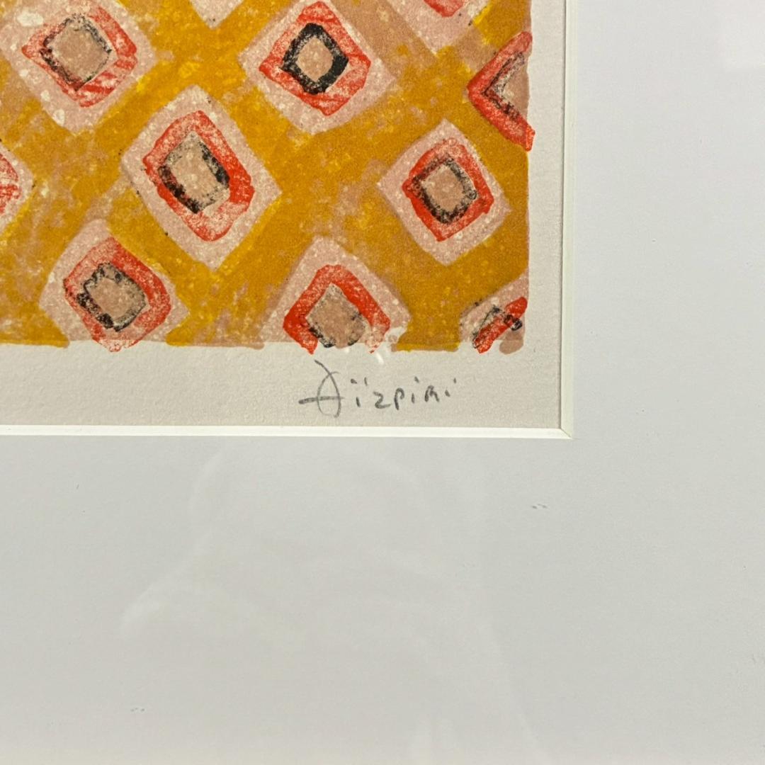 美品 ポール・アイズピリ「水差しの花束」リトグラフ 直筆サイン入 額縁入り