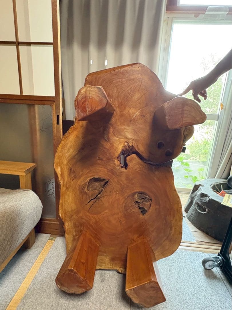 銘木 ケヤキ 一枚板 座卓 ローテーブル 無垢材 和家具 高級 幅107cm