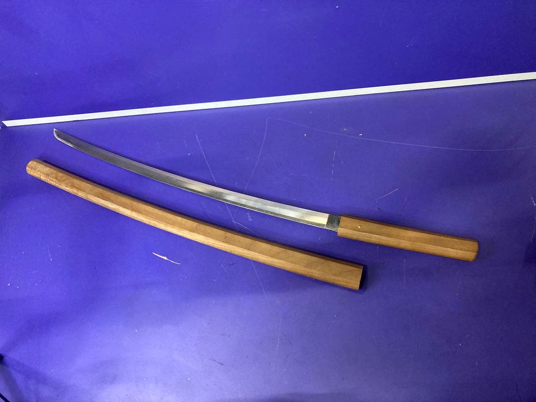 G）模造刀 白鞘 太刀 全長約103センチ 高級