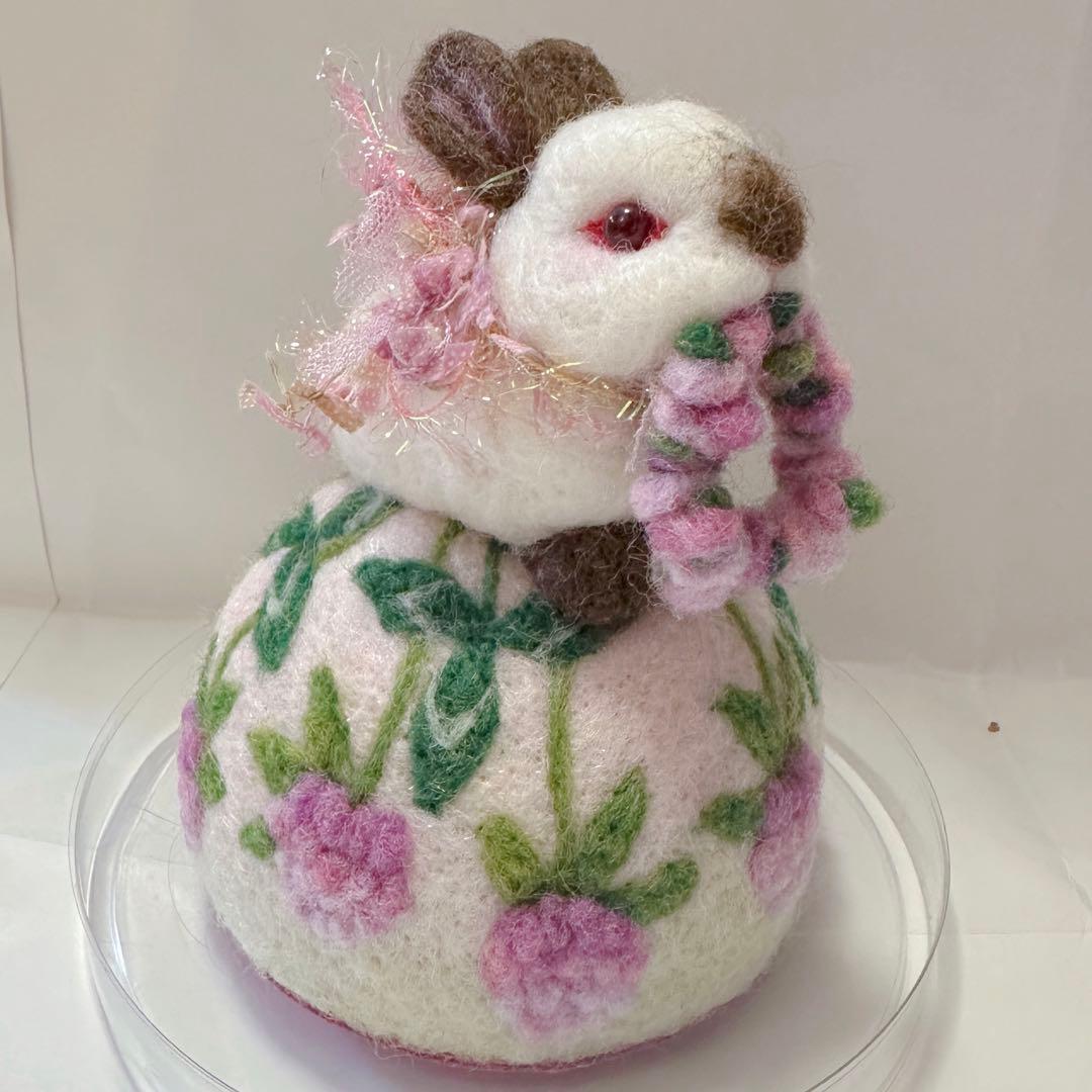 刺繍 うさぎ 作家 テディベア ハンドメンド ぬいぐるみ