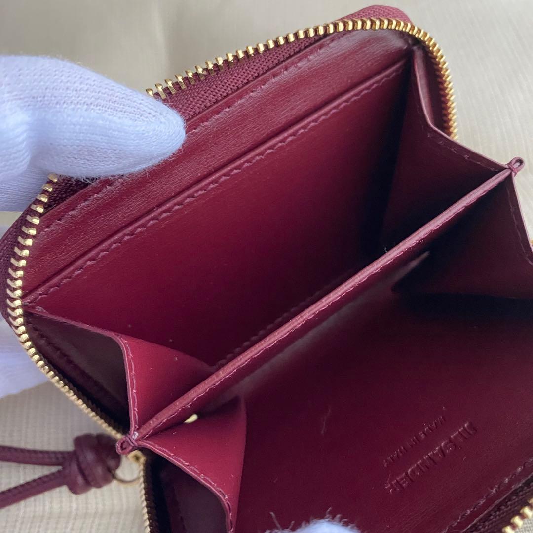【JIL SANDER】ジルサンダー GIRO スモールウォレット Gレッド