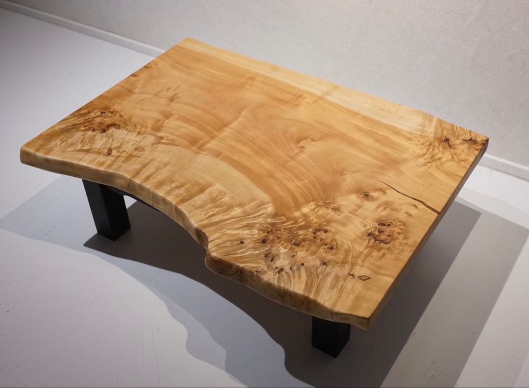 【12/7までの販売】一枚板　ローテーブル　アイアン　座卓