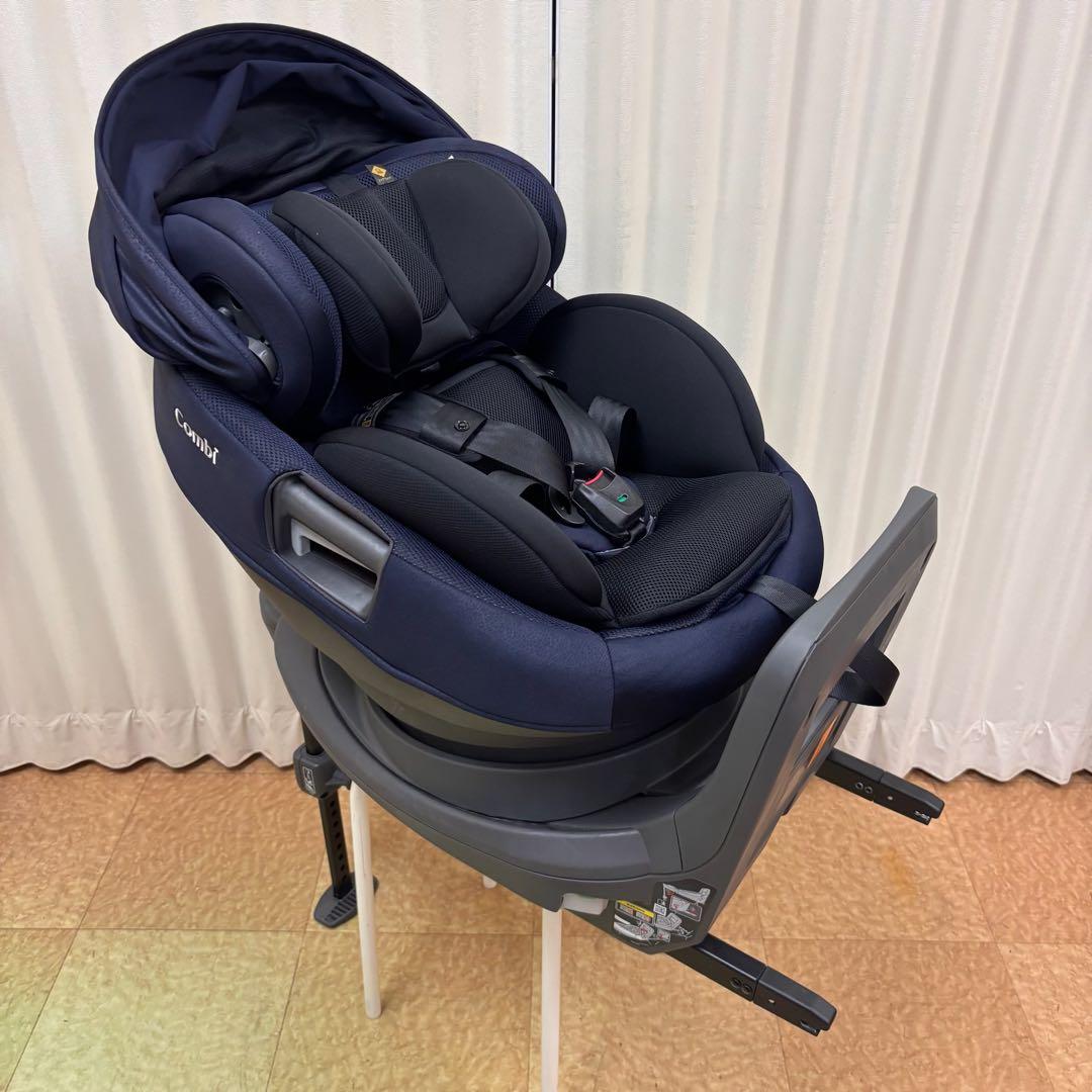 クリーニング済☆美品☆コンビ　新生児OK　THE　S　Air　ISOFIX　紺