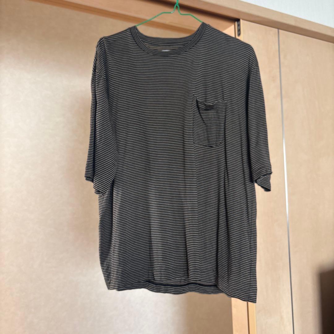 MAATEE & SONS シルク ストライプ Tシャツ サイズ2