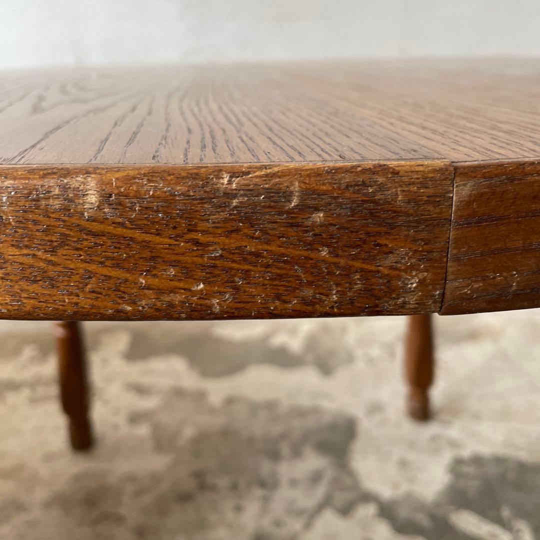 ビンテージ ラウンドエクステンションダイニングテーブル no3