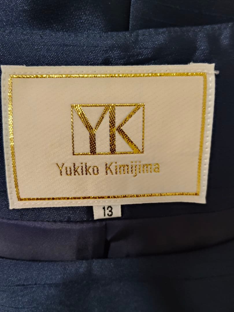 東京ソワール Yukikokimijimaパーティードレス13号　ネイビー