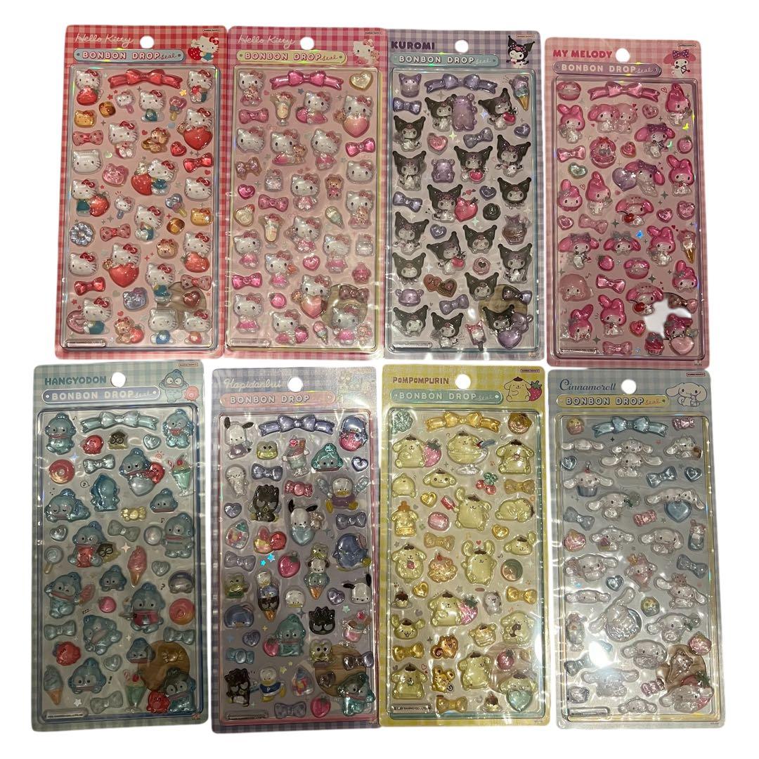 正規品 ボンボンドロップシール サンリオ　大　第2段 8種セット　コンプリート