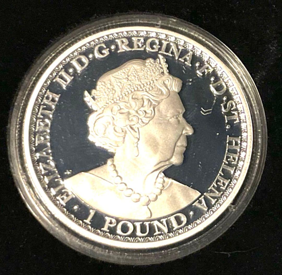 2022年　セントヘレナ　妖精の女王　ウナとライオン　1oz銀貨 金メッキ