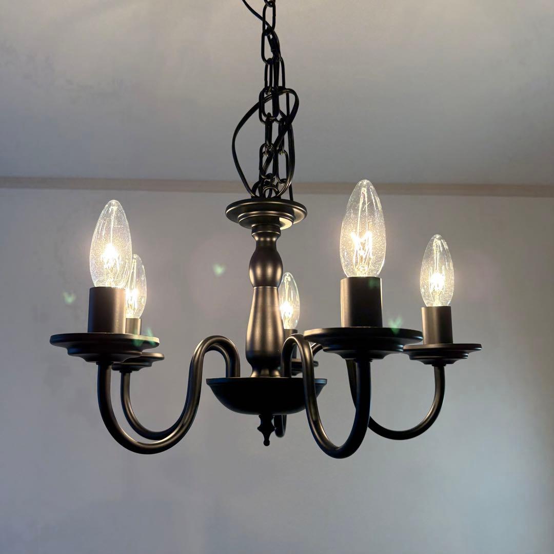 キシマ シャンデリア 5灯 レトロ アンティーク調