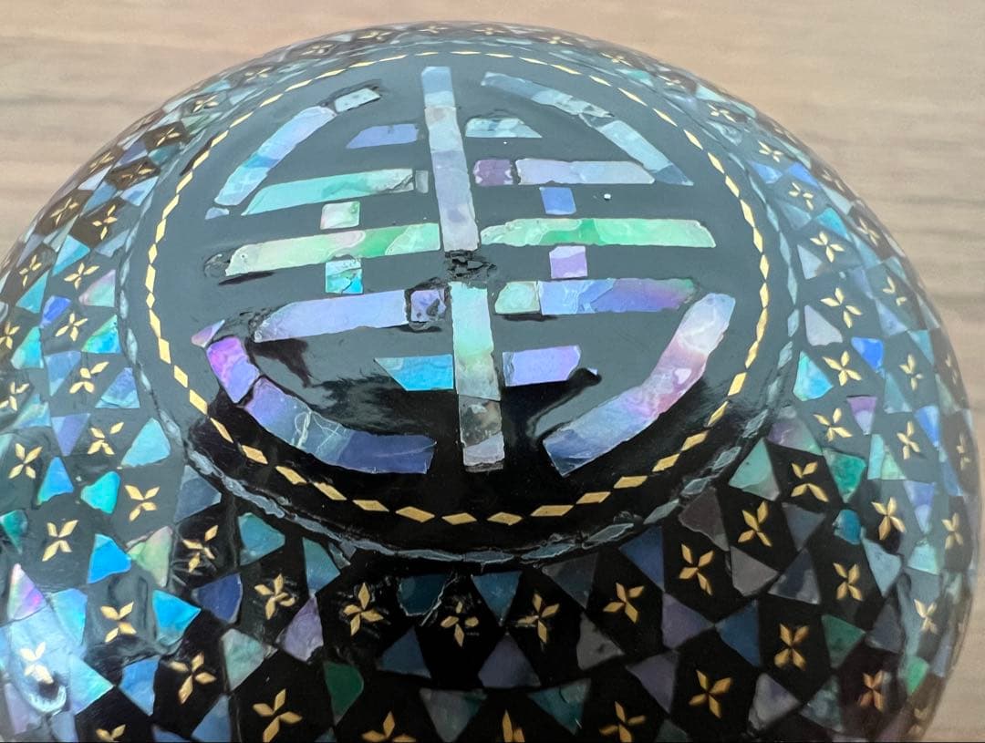 螺鈿 螺鈿香合 李朝 清朝 茶道具 収納箱付き