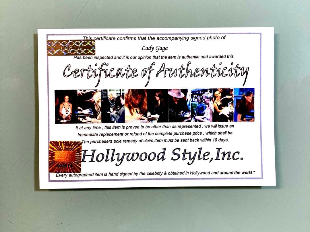 レディー・ガガ直筆サイン入り超大型写真…Lady Gaga…