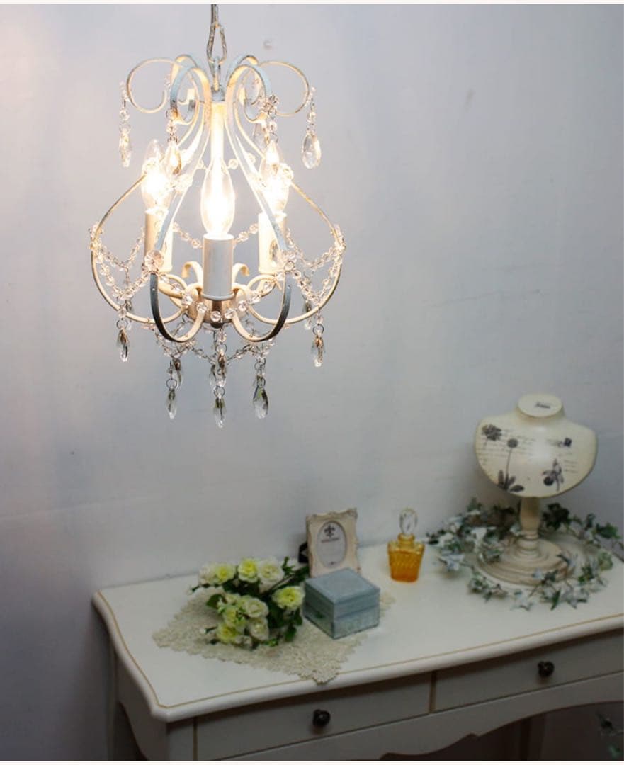 [簡易取付] ホワイトアンティーク Marielle オーブ製ペンダントライト