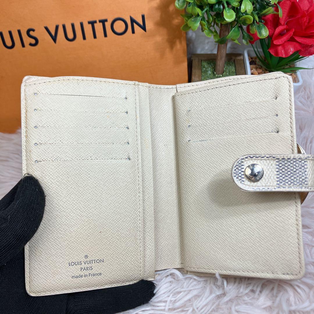 ！美品！ ルイヴィトン ダミエ アズール ポルトフォイユ ヴィエノワ 新型 財布