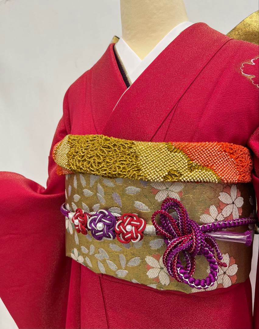 振り袖　フルセット　別誂長襦袢付　金彩加工　金通し　振袖　成人式　セット　611