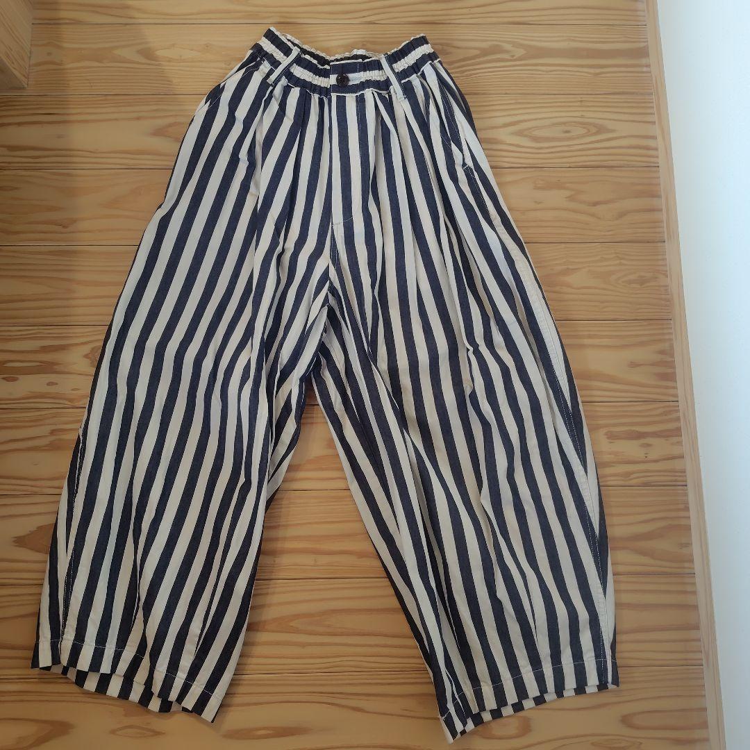 【最終】【美品】HARVESTY　ストライプサーカスパンツ