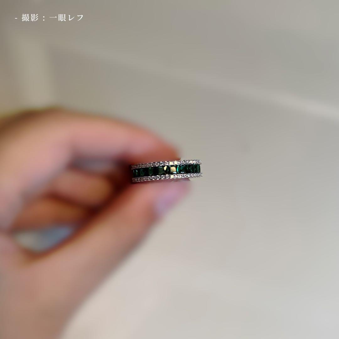 遺品整理　アンティーク　ヴィンテージ　フルエタニティ　エメラルド　ダイヤモンド