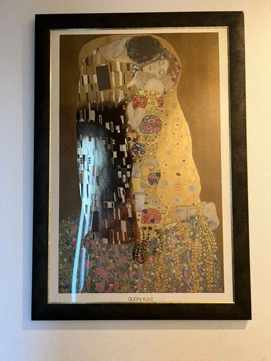アートポスター クリムト 接吻 額入り