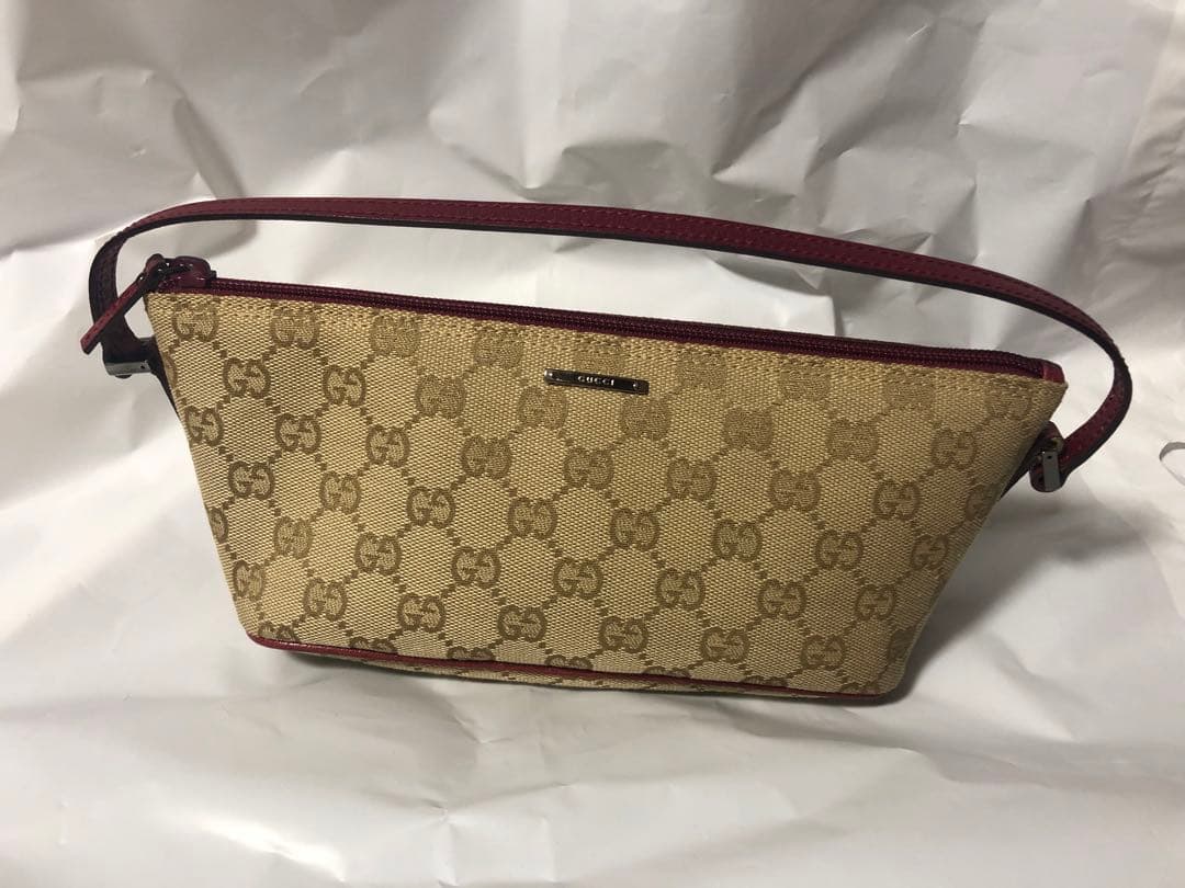 GUCCI GGキャンバス ハンドバッグ　アクセサリーポーチ