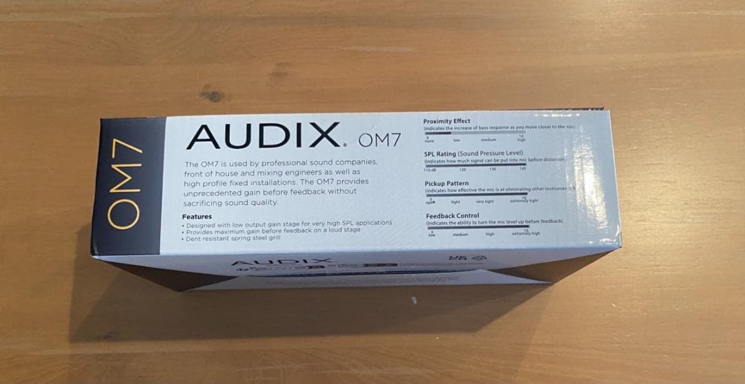 <新品・未使用>AUDIX オーディックス OM7 ボーカルマイク ブラック