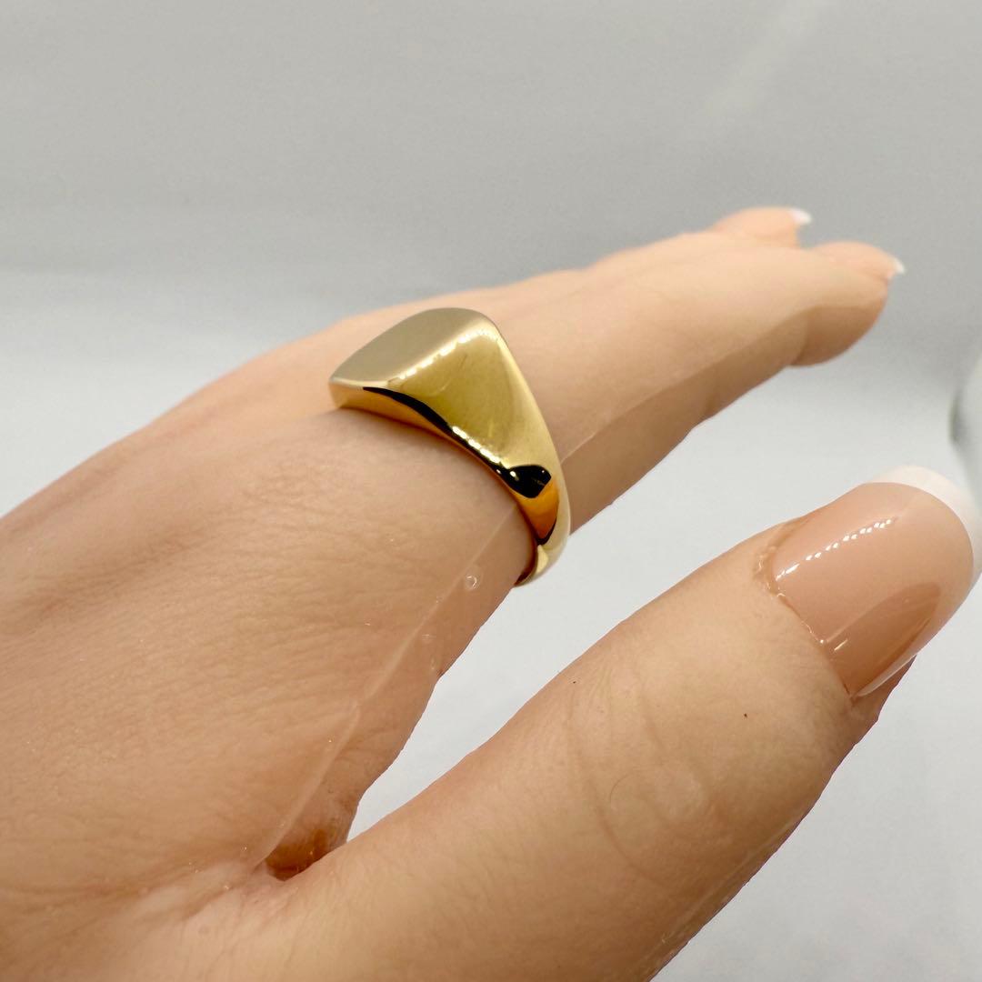 K18 印台リング 10.10g サイズ19 送料無料