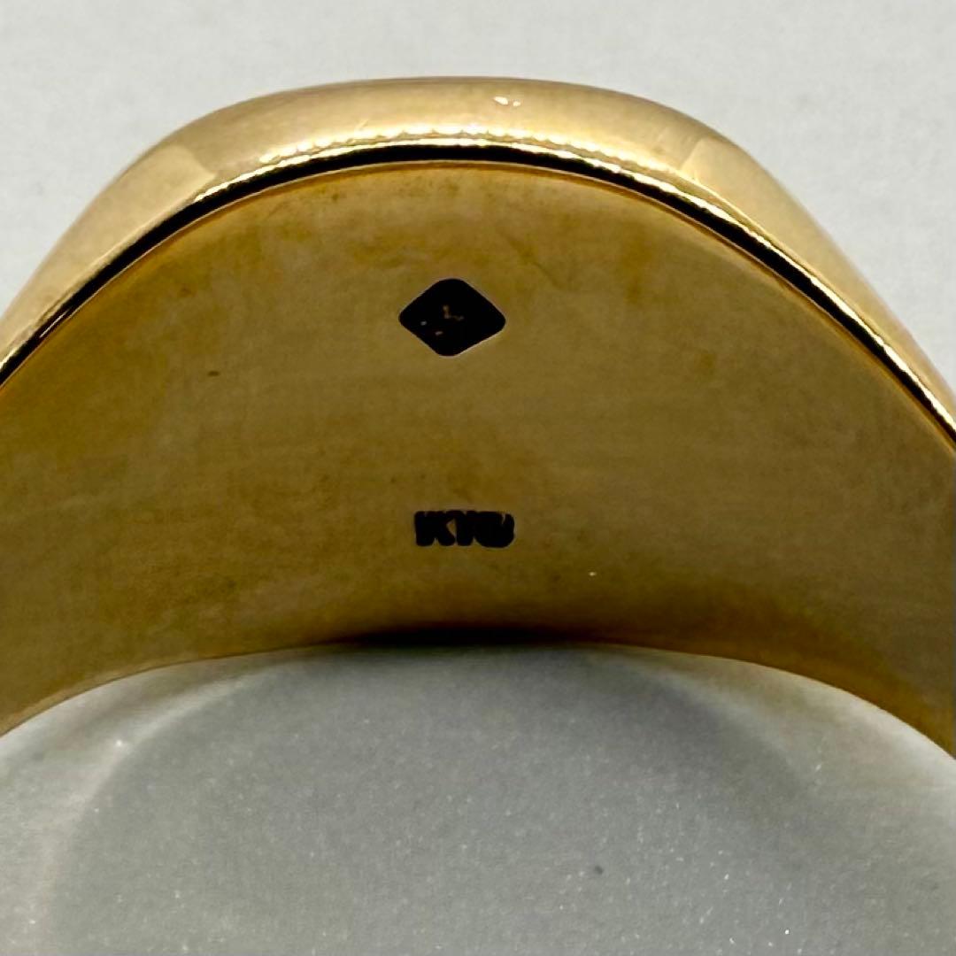 K18 印台リング 10.10g サイズ19 送料無料