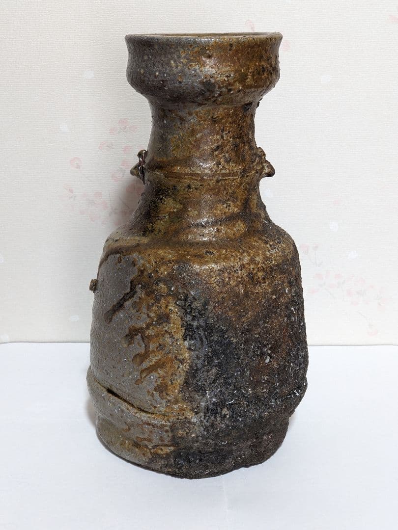 ♦備前焼 花器 花活け 華道 焼締め 岡山県 ？丹波焼 置物飾り 骨董品