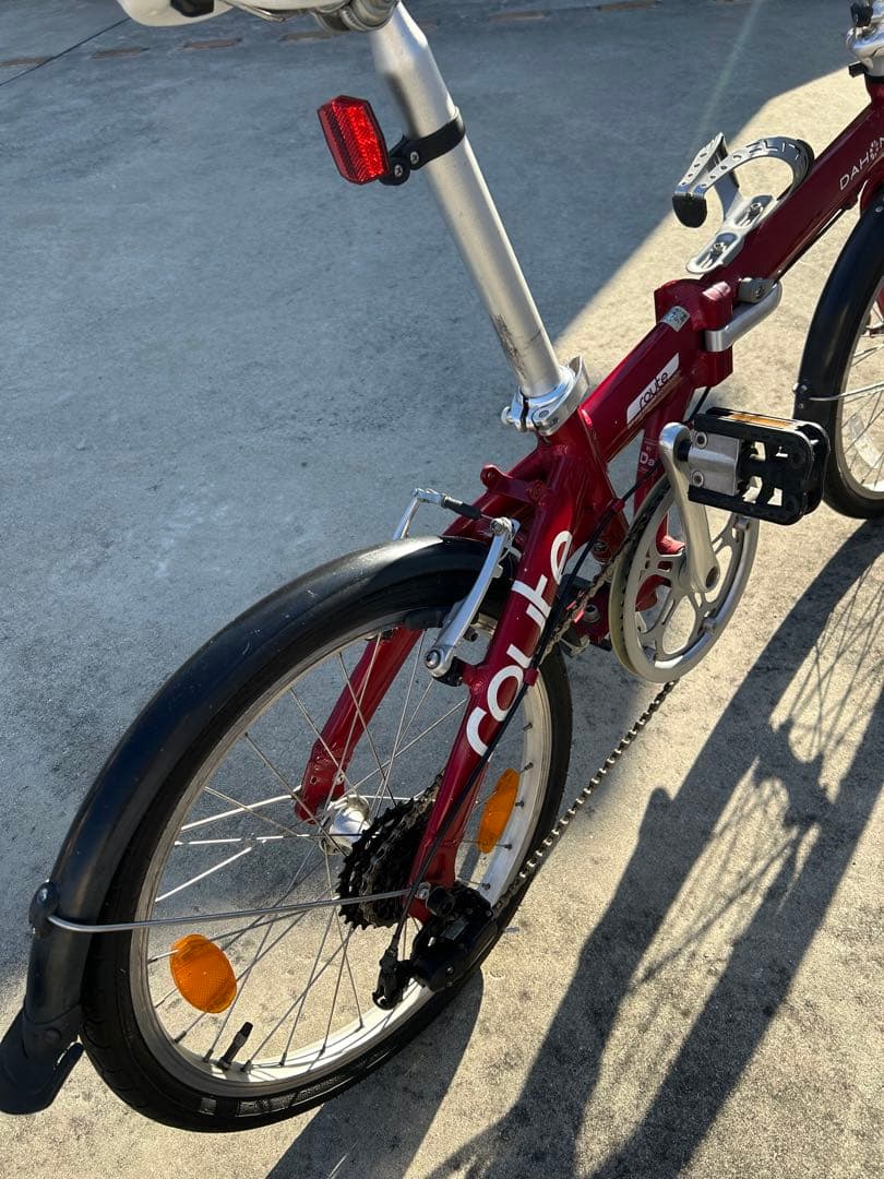 専属テッシー様　ダホンroute アルミ折りたたみレッド、ケース付き　整備済み