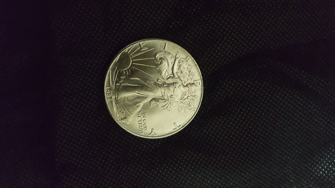 美品⭐1986年アメリカイーグル・ウオーキング リバティ純銀 1オンス 銀貨貨幣