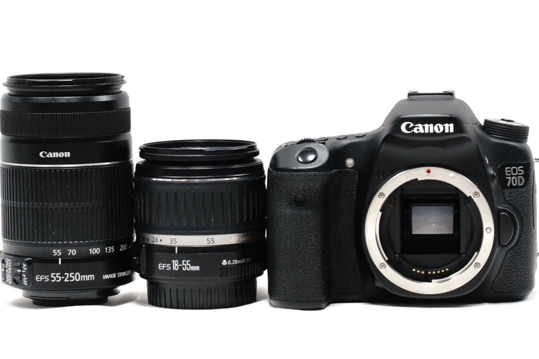 極美品✨Canon 70D Wifi装備 ダブルレンズ ✨安心フルセット✨